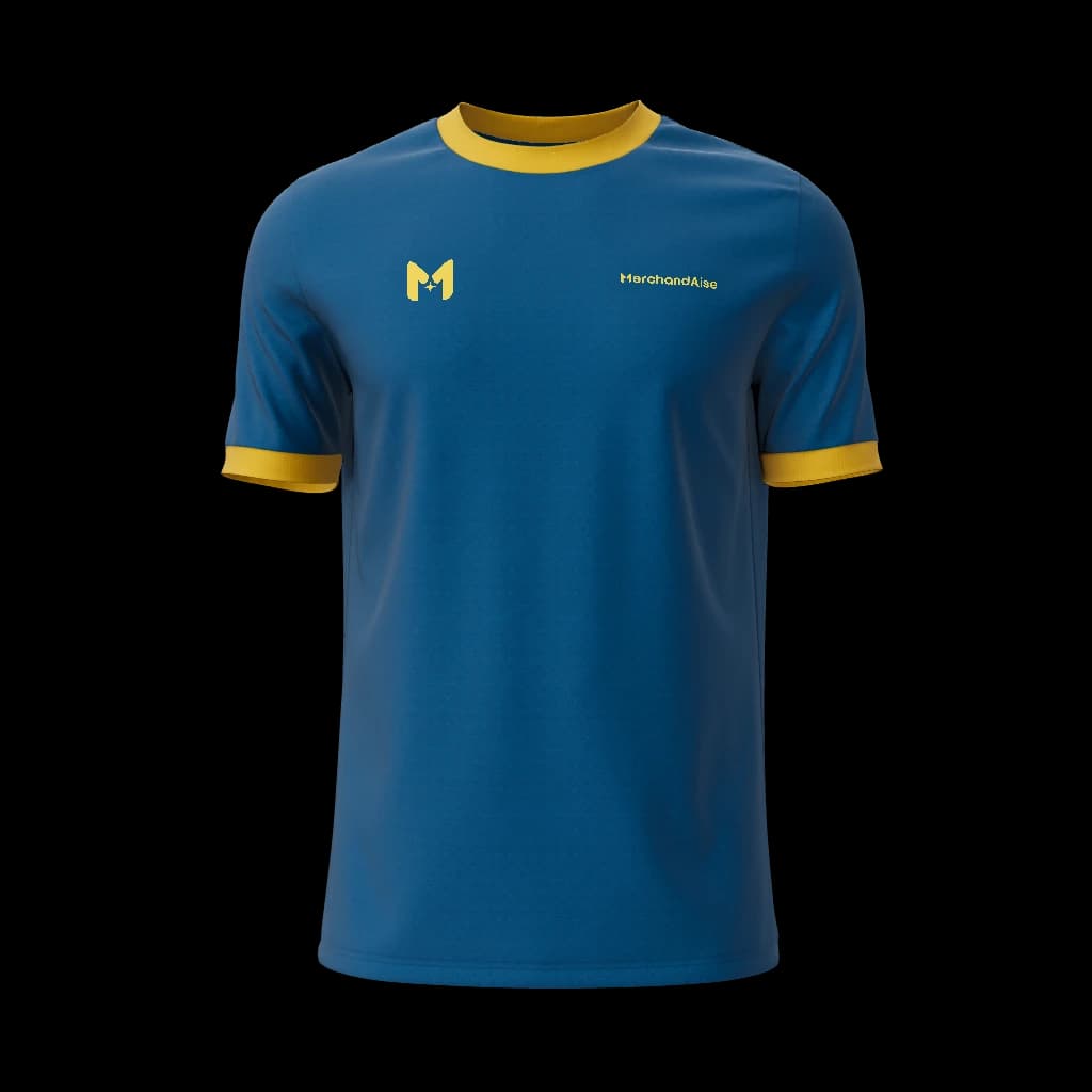 Pánský dres s kulatým výstřihem a manžetami — Přizpůsobitelné sportovní oblečení